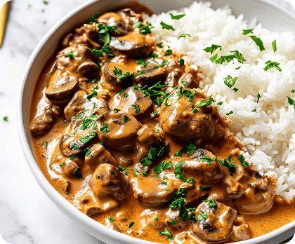 Beef stroganoff
